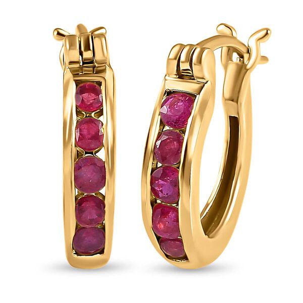 Infinity afrikanische Rubin-Creolen image number 0