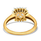 AAA Turkizit und Diamant-Ring, I2-I3 G-H, 585 Gelbgold (Größe 17.00) ca. 1,94 ct image number 5