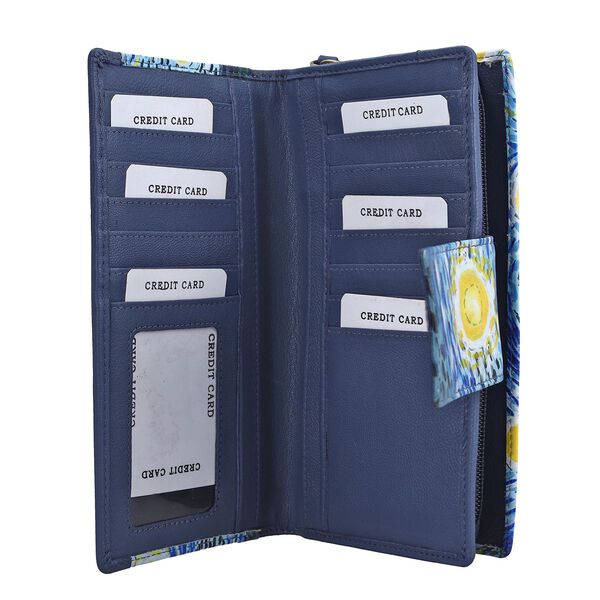 SUKRITI -RFID Echtleder Portemonnaie, dunkelblau image number 5