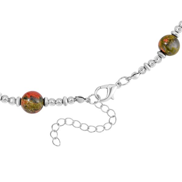 Unakite Halskette, 45+5 cm - 180 ct. image number 5