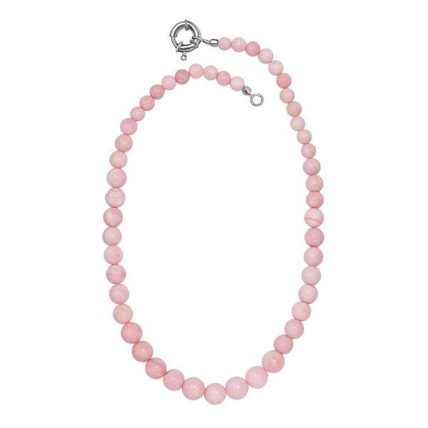 Rosa Opal Halskette ca. 50 cm Messing rhodiniert ca. 191.00 ct image number 4