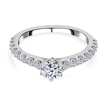 LUXURIOUS DIAMOND - Lab grown Diamant SI-GH Ring, IGI zertifiziert, 585 Gold (Gr&ouml;&szlig;e 20.00) ca. 1.00 ct