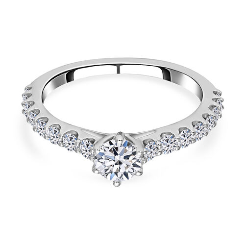 LUXORO IGI zertifizierter SI-GH Labor Diamant Ring in 585 Weißgold - 1 ct. image number 0