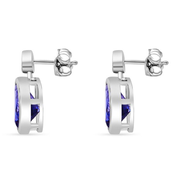 Tansanit Zirkonia und simulierte blaue Opal Ohrringe image number 3