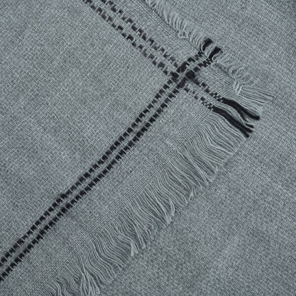 Gewebter Schal mit Fransen, Blau image number 3