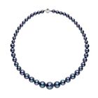 Tahitifarbene Muschelkernperle Halskette ca. 50 cm