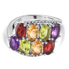 Mehrfarbiger Edelsteine Ring, Edelstahl (Größe 16.00) ca. 2.47 ct