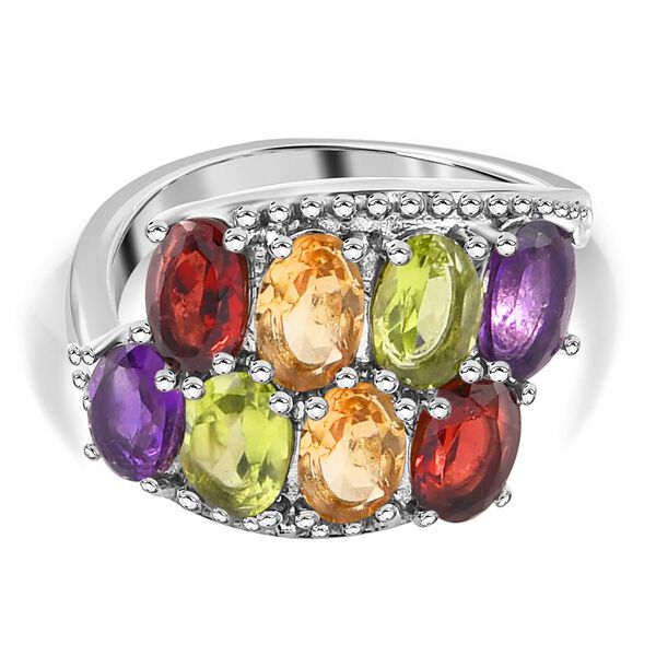 Mehrfarbiger Edelsteine Ring, Edelstahl (Größe 16.00) ca. 2.47 ct image number 0