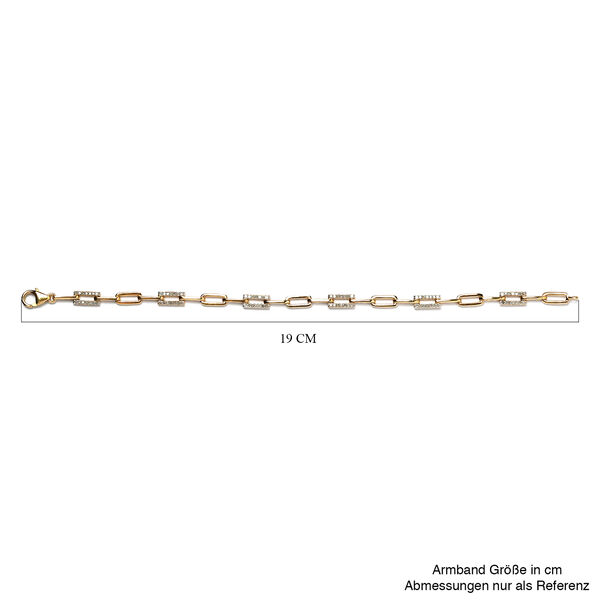 Diamant Glieder Armband in Silber image number 5