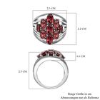 Roter Granat Ring, Edelstahl (Größe 17.00) ca. 4.26 ct image number 6