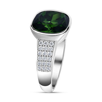 LUSTRO STELLA gr&uuml;ner und wei&szlig;er Zirkonia-Ring - 9,03 ct.