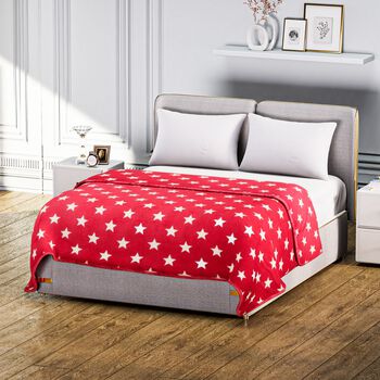Bedruckte Flanell-Decke,100% Polyester,150x200cm,gestrickt,rot