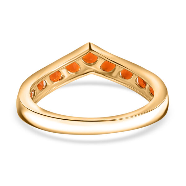 D'Joy AAA Blaze Feueropal Ring, 925 Silber vergoldet - 0,72 ct. image number 6