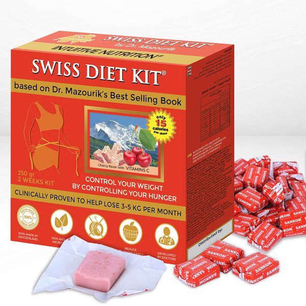 SWISS DIET KIT - Ern&auml;hrungs-Bonbons, Nachf&uuml;llpackung (250g), 84 St&uuml;ck, Kirsch Geschmack image number 4