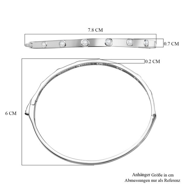 J Francis gefertigt mit SWAROVSKI- Swarovski Zirkonia 19cm Armreif, 925 Silber rhodiniert image number 6