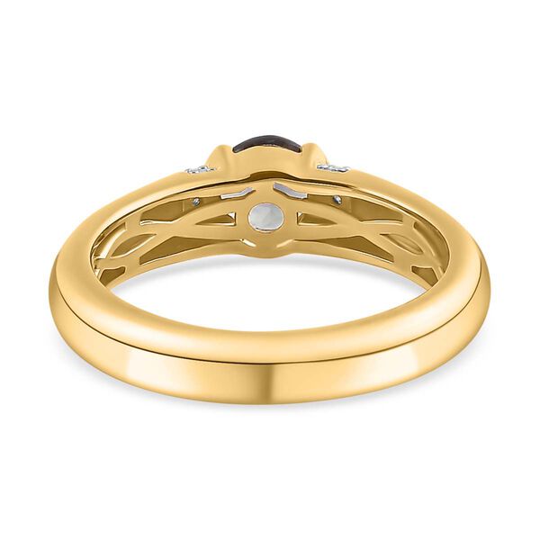 Grüner Tansanit und Zirkon-Ring - 0,59 ct. image number 6