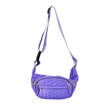 Multifunktionale RFID-gesch&uuml;tzte Nylon G&uuml;rteltasche mit Schnellverschluss, 36x4x13cm, Lavendel