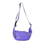 Multifunktionale RFID-geschützte Nylon Gürteltasche mit Schnellverschluss, 36x4x13cm, Lavendel