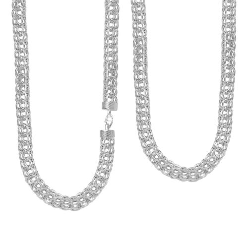 Designer Inspirierte handgefertigte Halskette ca. 50 cm, 925 Silber ca. 42,10g image number 0