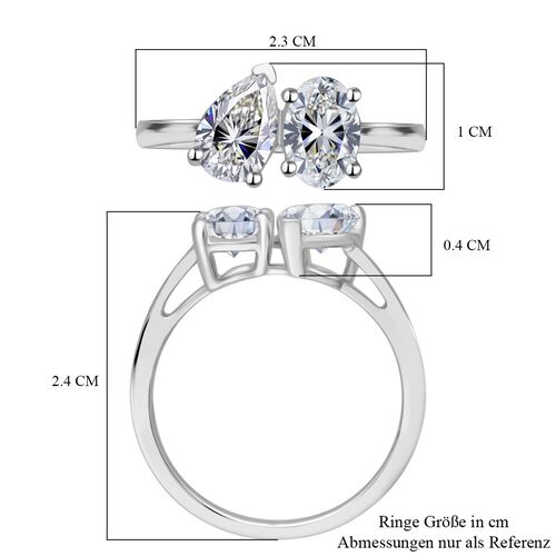 Lab Grown Diamant VS Ring 950 Platin (Größe 18.00) ca. 2,00 ct image number 5