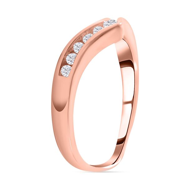 LUSTRO STELLA - Weißer Zirkonia-Ring, 925 Silber rosévergoldet - 0,18 ct. image number 2