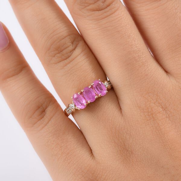 D’Joy Ilakaka Rosa Saphir und Zirkon Ring - 2,12 ct. image number 2