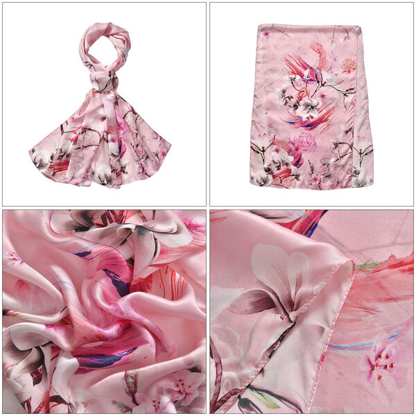 LA MAREY Maulbeerseide-Schal, Pink image number 5