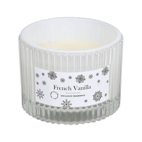 Premium Duftkerze &ndash; Franz&ouml;sische Vanille, 280 g, 50h Brenndauer