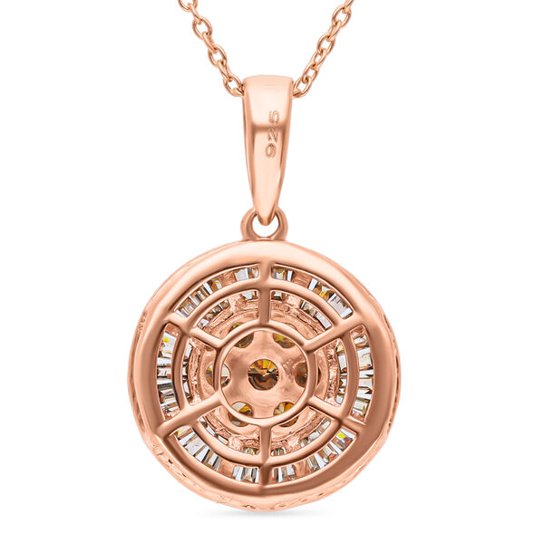 Natürlicher Champagner-Diamant-Anhänger mit Kette, 50 cm - 1 ct. image number 5