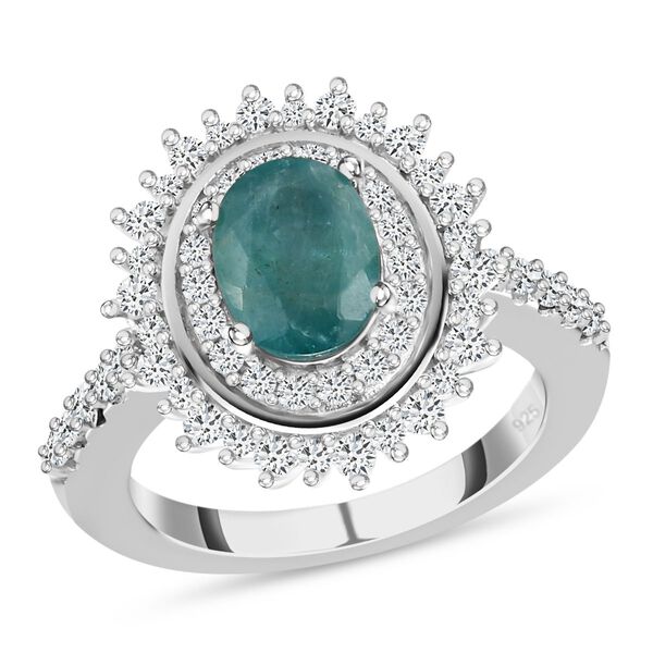 Grandidierit und Zirkon Ring 925 Silber platiniert  ca. 2,03 ct image number 4