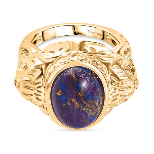 Lila T&uuml;rkis Ring Nickelfreies Messing (Gr&ouml;&szlig;e 17.00) ca. 4,78 ct