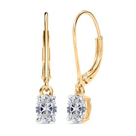 LUXURIANT DIAMOND - Lab Grown Diamant VS-EF SGL zertifiziert Ohrringe 925 Silber 750 Gelbgold Vermeil (10-15 Werktage Lieferzeit) ca. 1.00 ct