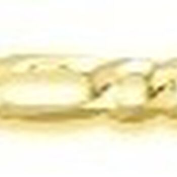 Italienisches Figaro-Armband ca. 18 cm + 2.5 cm Extender, 925 Silber vergoldet cm ca. 2,39g