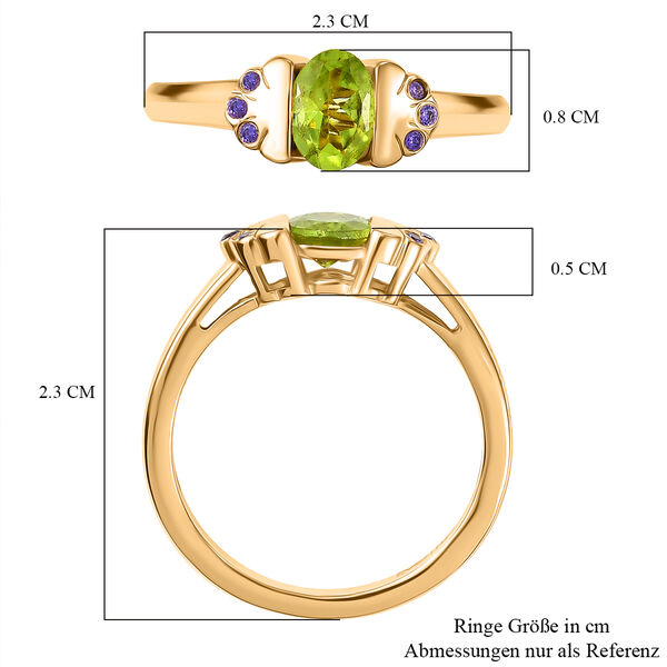 EverTrue Peridot und blauer Zirkonia Ring image number 7