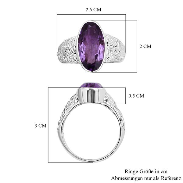 Royal Bali - Rose De France Amethyst Ring, 925 Silber (Gr&ouml;&szlig;e 18.00) ca. 7.07 ct image number 5