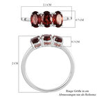 Roter Granat-Ring, 925 Silber  ca. 1,66 ct image number 6