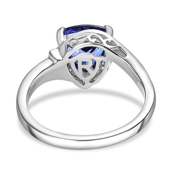 Rhapsody AAAA Tansanit, Weißer Diamant Ring 950 Platin (Größe 19.00) ca. 2,84 ct image number 4