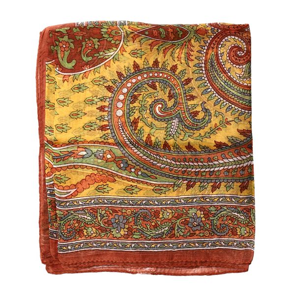 100% Natur Seide, Designer Schal, 50x160cm, Braun image number 5