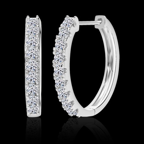 LUXURIANT DIAMOND- SI GH Labor Diamant Ohrringe, 925 Silber platiniert - 1 ct. image number 3