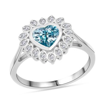 D'Joy AA blauer und wei&szlig;er Zirkon Ring - 1,51 ct.