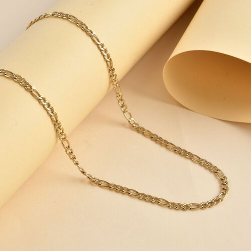 Goldfarbene Edelstahl Figaro-Halskette, ca. 49.5 cm, ca. 10,00g image number 1