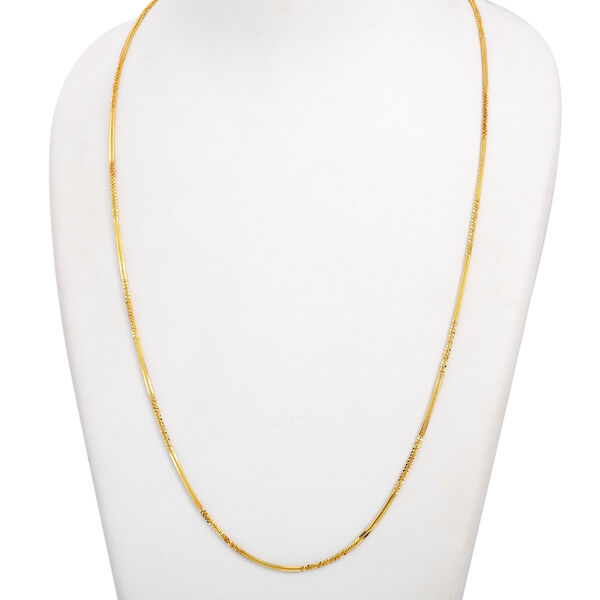 Italianische alternierende Margarita Kette, ca. 75 cm, 925 Silber vergoldet image number 1