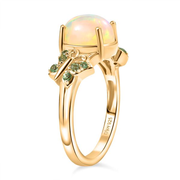 D'Joy AA Nat&uuml;rlicher, &auml;thiopischer Welo Opal und Tsavorit Granat Ring - 1,67 ct. image number 5