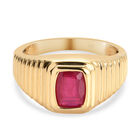 Afrikanischer Rubin (Fissure gefüllt) Ring 925 Silber vergoldet image number 0