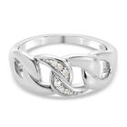 Diamant Ring 925 Silber platiniert  ca. 0,05 ct image number 0