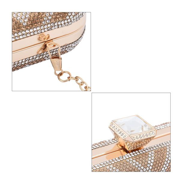 Clutch mit facettierten Kristallen, Zick Zack Muster image number 8