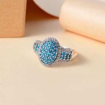 Neon Apatit und Zirkon Ring - 1,72 ct.