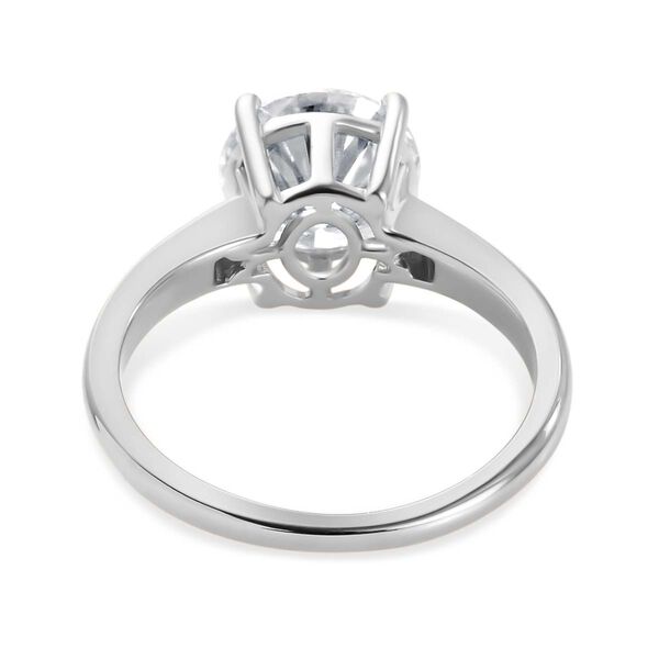 VS Moissanit Ring 925 Silber Platiniert (Gr&ouml;&szlig;e 17.00) ca. 2,06 ct image number 4