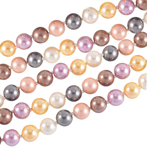 Mehrfarbige Muschelkernperlen-Halskette image number 4