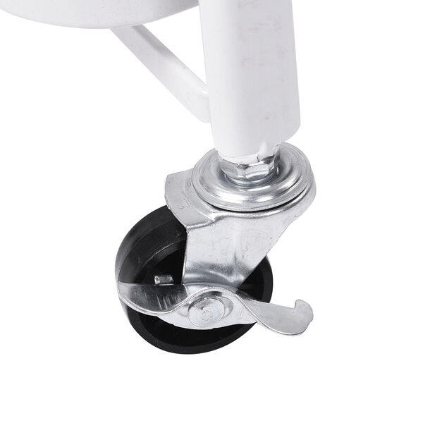 3-lagiges Lagerregal aus Eisen, 45x29x77 cm, Wei&szlig; image number 4